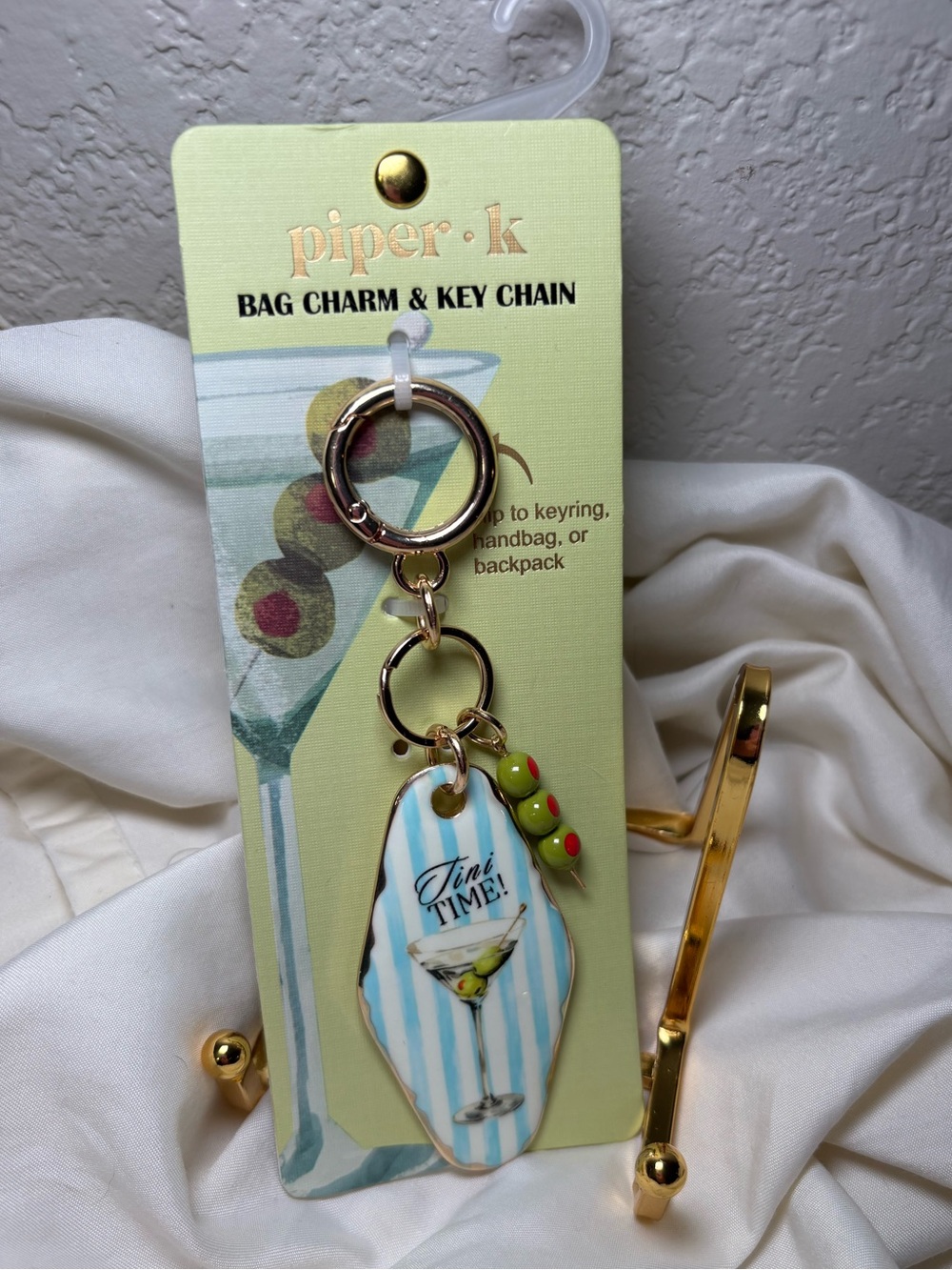 🍸 Piper K Tini Time! Bag Charm Keychain